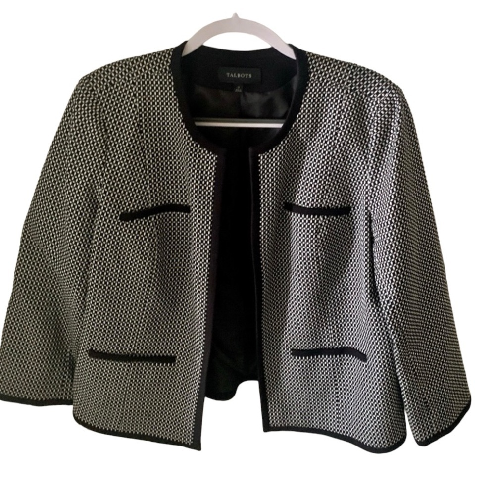 Talbots Women’s Jacket Black & White Size 12